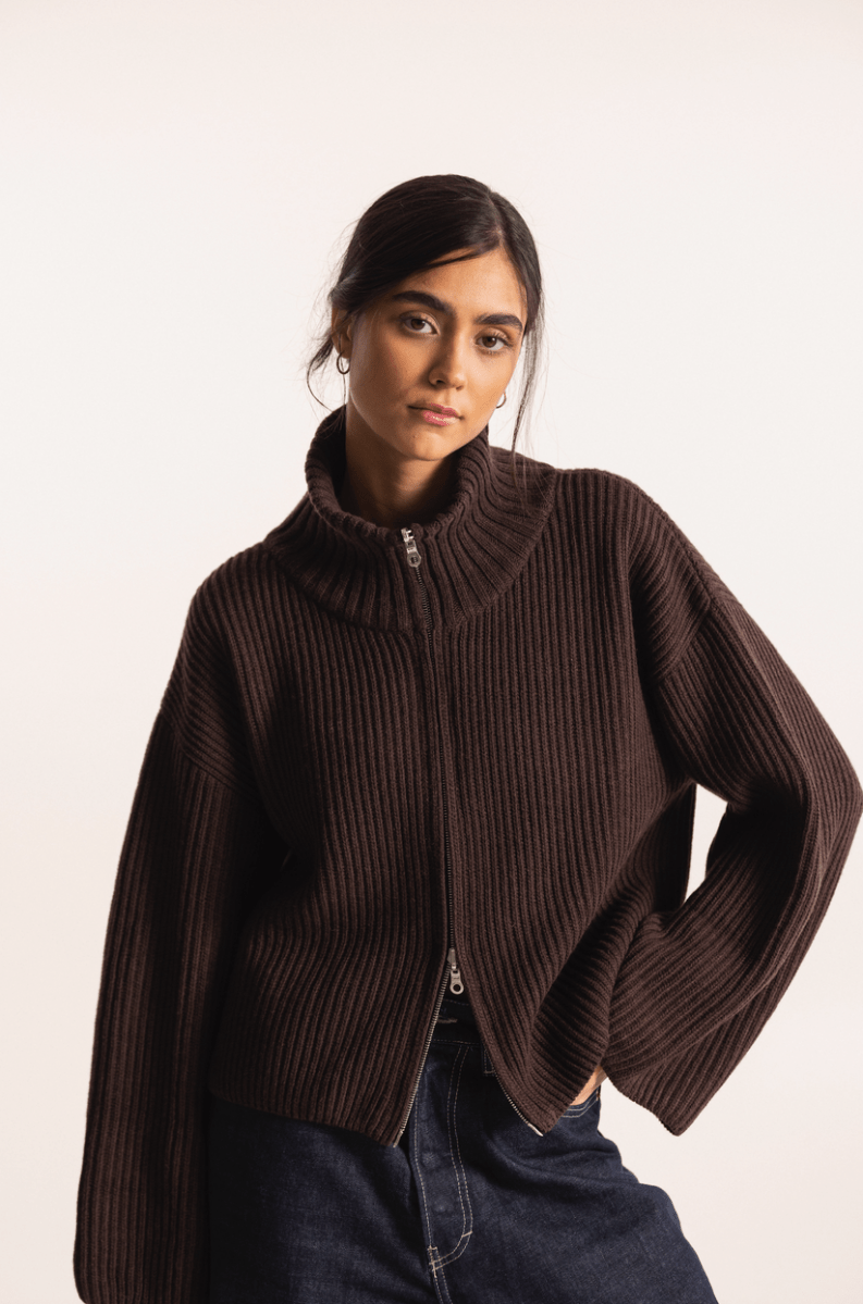 Zipper Cardigan | | S | Agnese Studios