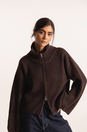 Zipper Cardigan | | S | Agnese Studios